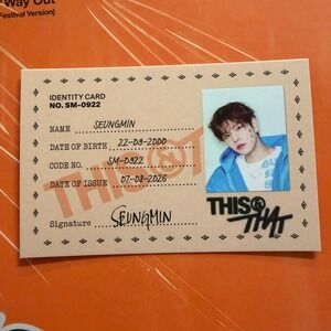 STRAY KIDS SEUNGMIN This & That ID Card